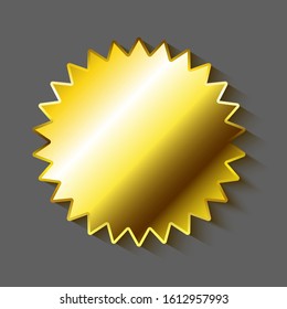 Gold star sticker empty decor