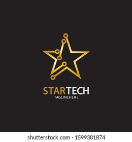 Gold Star Technology logo on black background