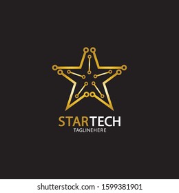 Gold Star Technology logo on black background