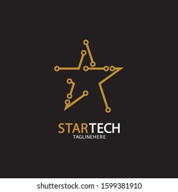 Gold Star Technology logo on black background