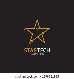 Gold Star Technology logo on black background