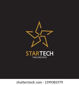 Gold Star Technology logo on black background