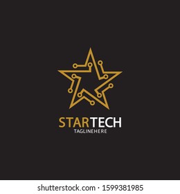 Gold Star Technology logo on black background
