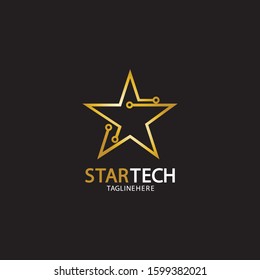Gold Star Technology logo on black background