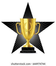 gold star trophy cup
