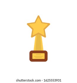 Gold star trophy design, Winner first position competition success sport best leadership compete and challenge theme Vector illustration