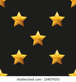 Gold Star Universal vector seamless patterns tiling. Endless texture can be used for wrapper, cover, package, pattern fills, surface textures. 