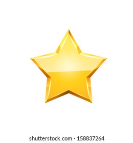 Gold star vector