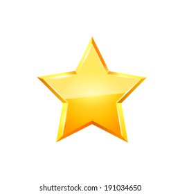 Gold Star Vector.