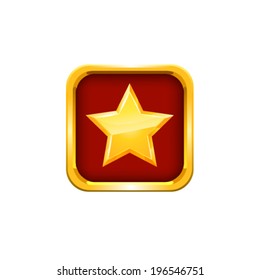 Gold star. Vector