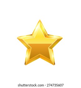 Gold star. Vector