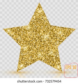 Gold star vector banner. Gold glitter. Template , card, vip, exclusive, certificate, gift luxury privilege voucher store present shopping