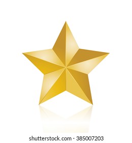 Gold Star - vector graphic