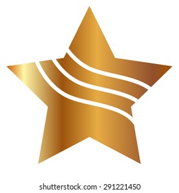 Gold Star vector icon