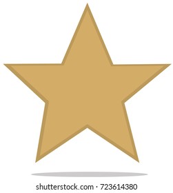 Gold star vector icon