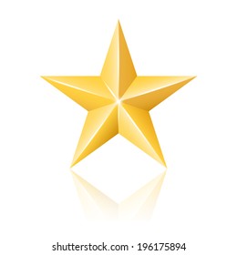 Gold star. Vector illustration