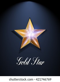 Gold star Vector illustration