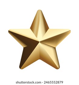 Gold star. Vector illustration. EPS 10