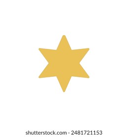 Gold star . Vector illustration for graphic design.