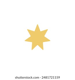 Gold star . Vector illustration for graphic design.