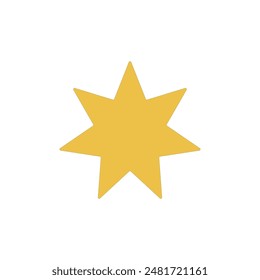 Estrella dorada . Ilustración vectorial para el Diseño gráfico.