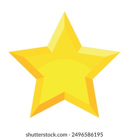 Gold star. Vector isolated illustration