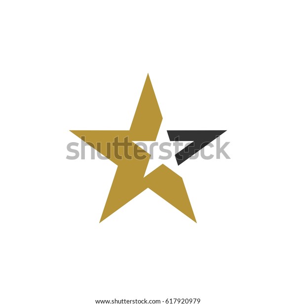 Gold Star Vector Logo Template Illustration Stock Vector (Royalty Free ...