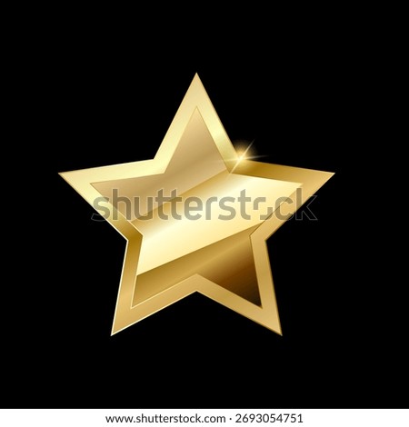 Gold star vector vip simbol