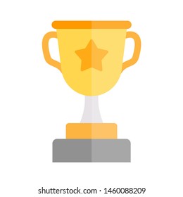 Gold Star Winners cup award icon. Flat illustration colored vector isolated icons of Award medal gift icons