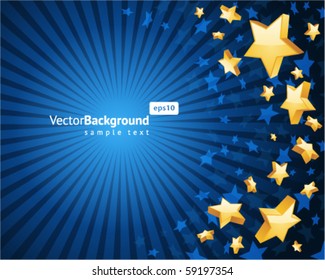 Gold stars background