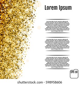 Gold stars. Confetti celebration, Falling golden abstract decoration for party, birthday celebrate, anniversary or event, festive. Festival decor. Vector illustration