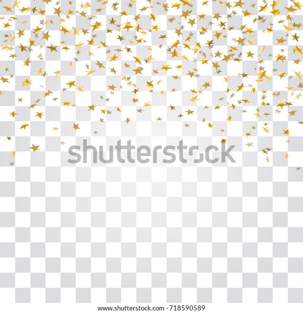 Gold Stars Confetti Celebration Isolated On Stock Vector Royalty