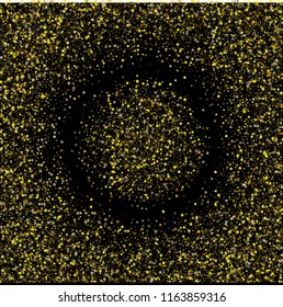Gold Stars Confetti Christmas Festive Cool Vector Background. VIP Sparkles New Year Birthday Party Decoration. Magic Ads Sale Banner Falling Down Gold Stars Pattern. Premium Glitter Holiday Garland