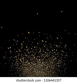 Gold stars confetti scatter splash explosion celebration holiday abstract background vector illustration