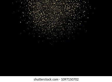 Gold stars explsion spots splash confetti falling celebration party concept abstract background vector illustration