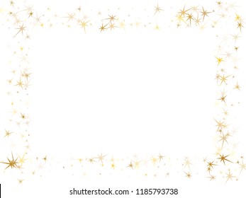 Horizontal Rectangular Shining Sparkles Frame Border Stock Vector ...