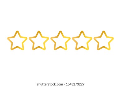 Gold stars icon. Vector illustration flat design