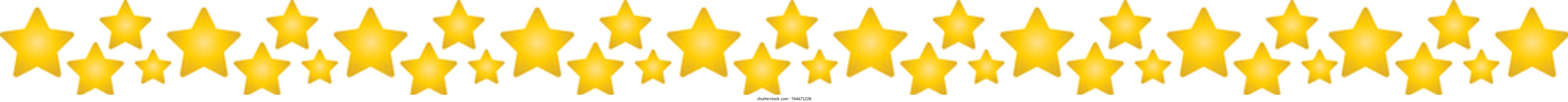 Gold Stars isolated on white background. Vector decoration symbol.