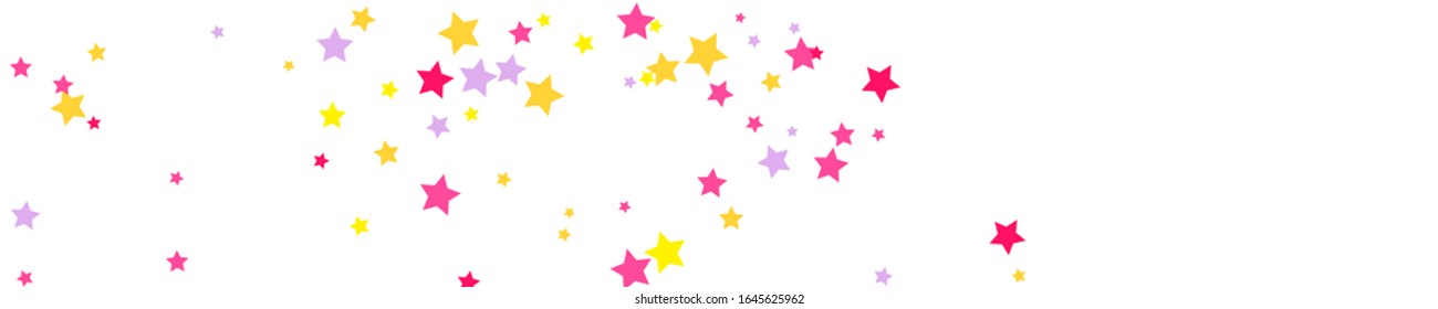 Gold Stars Modern. Pink Texture Modern. Purple Confetti Modern. Yellow Starry Symbol. Summer Anniversary. Christmas Festive. Sparkling Isolated. Celebration Modern.