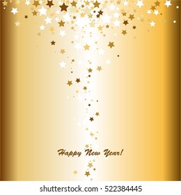 Gold stars. New year.