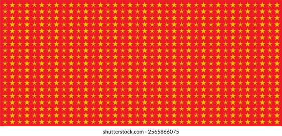 Gold stars on the red background vector image