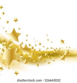 Gold Stars On White Background Stock Vector (royalty Free) 526643032