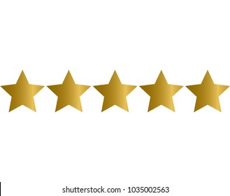 Gold Stars Rating Icon