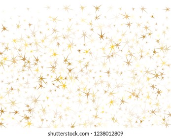 Gold Stars Scatter On White Geometric Stock Vector (Royalty Free ...