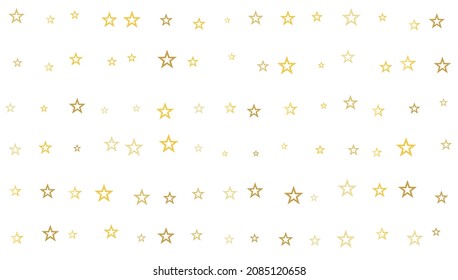 Estrellas de oro sin costura, fondo estrellado, fondo festivo de confeti dorado, papel pintoresco lindo