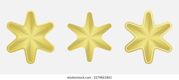 Gold stars sheriff vector illustration art