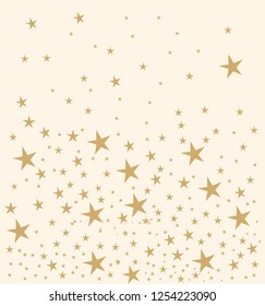 Gold stars shiny luxury pattern background vector