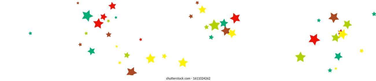 Gold Stars Symbol. Brown Texture Symbol. Orange Confetti Poster. Yellow Starry Banner. Summer Modern. Christmas Cosmos. Sparkling Space. Celebration Background. 