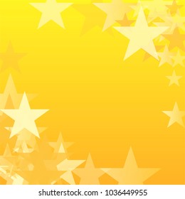 gold stars vector background. yellow shiny graphic backdrop. golden sparkles confetti falling. magic shining Flying glitter on night sky cosmic backdrop, sparkle christmas border. 