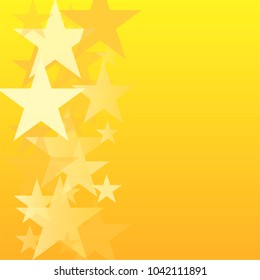 gold stars vector background. yellow shiny graphic backdrop. golden sparkles confetti falling. magic shining Flying glitter on night sky cosmic backdrop, sparkle christmas border. 